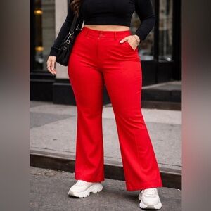 Rachel Zoe Red Wide Leg Pants